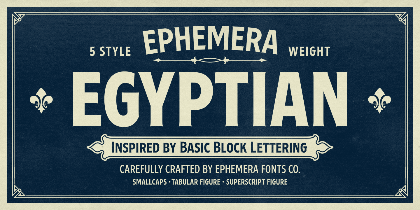 Пример шрифта Ephemera Egyptian #1